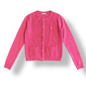 Beanpole Pink Wool Blend Button Cardigan Sweater Size 170 Long Sleeve US M